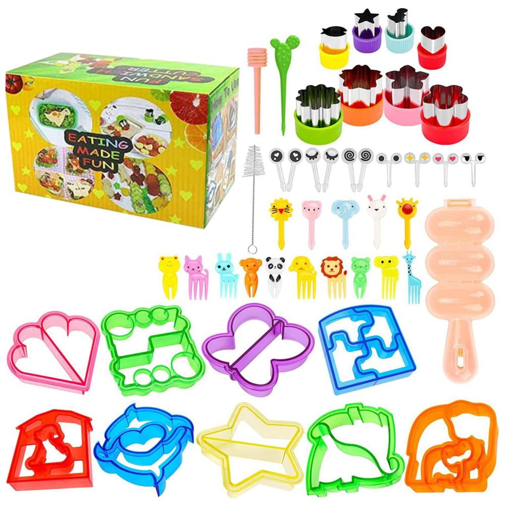 Fruit Cutters Shapes For Kids Stainless Steel Food Cutters For Kids 45 Pcs Lunch Accessories