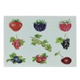 thumbnail image 1 of Fruit Cutting Board, Group of Fresh Ripe Berries Summer Season Healthy Options Agricultural Pattern, Decorative Tempered Glass Cutting and Serving Board, Small Size, Multicolor, by Ambesonne, 1 of 1