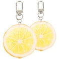 thumbnail image 1 of HOMOBABE Bag Pendants Cute Fruit Keyrings For Family And Friends 2Pcs 3.7X2.2X0.1In, 1 of 4