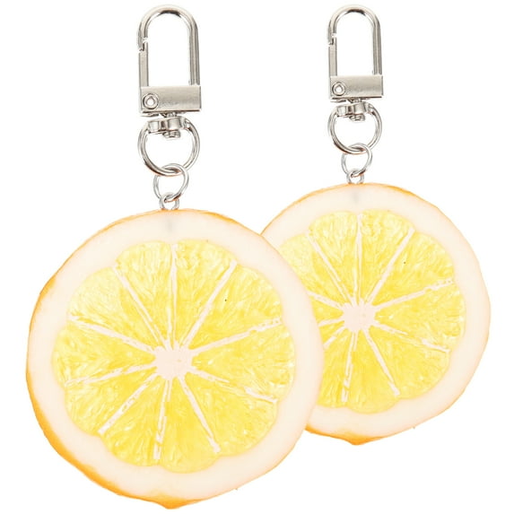 HOMOBABE Bag Pendants Cute Fruit Keyrings For Family And Friends 2Pcs 3.7X2.2X0.1In