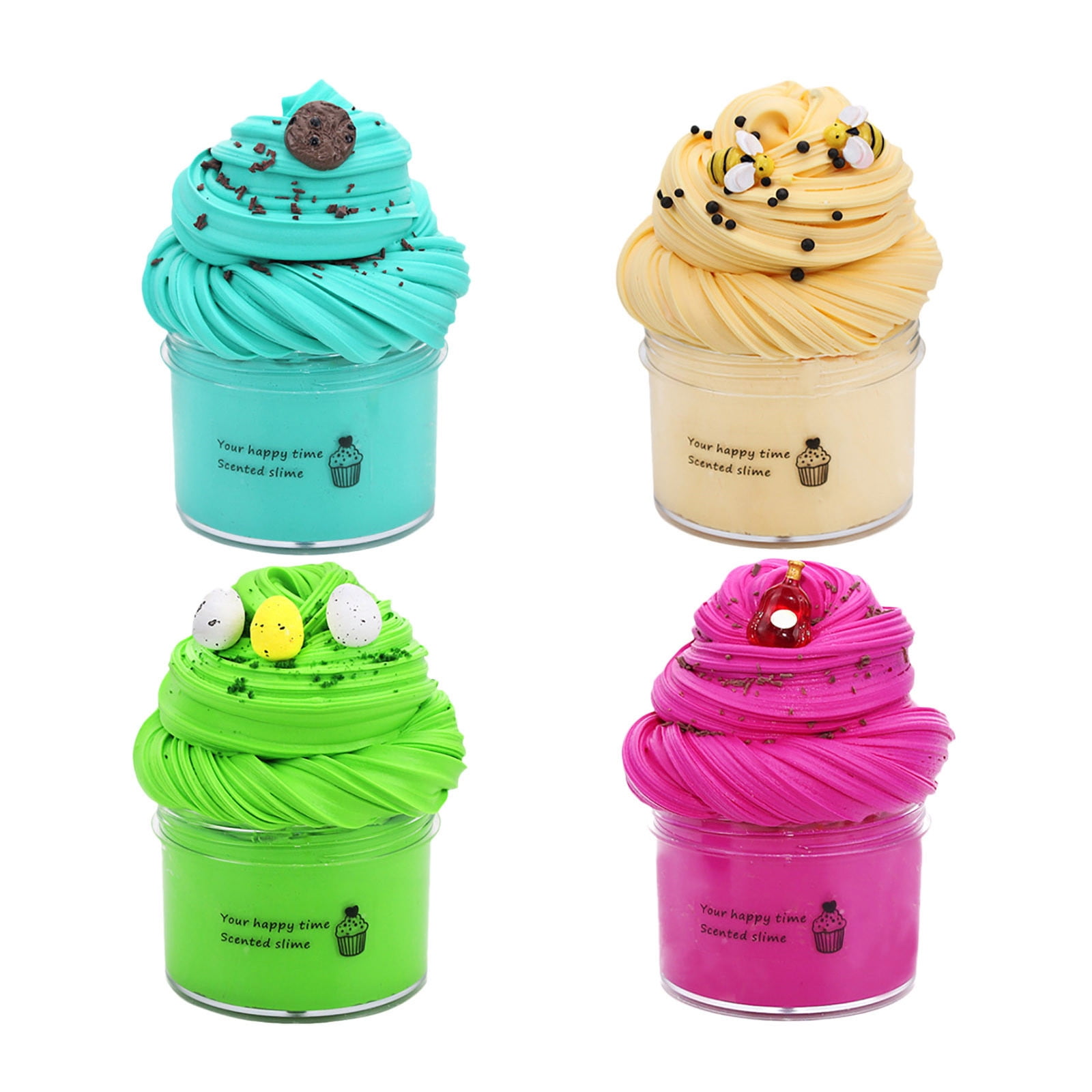 Fluffy Fruit Slime Clay, DIY Butter Slime Soft Slime Kit Stress Relief