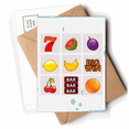 thumbnail image 1 of Fruit Digital Cartoon Illustration Pattern Postcards Envelopes Blank Note Cards Mailing, 1 of 4