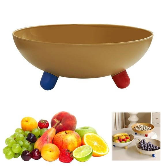 Fruit Display Stand TASTAN Triangular Fruit Display Tray - Creative Snack & Candy Serving Plate, High-Value Dried Fruit Platter, Modern Living Room & Coffee Table Centerpiece, Serving Tray, Yellow