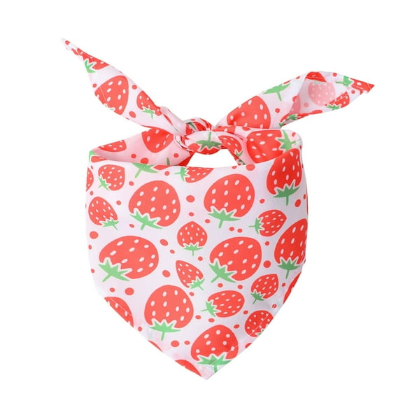 Fruit Dog Bandanas Washable Hawaii Pet Scarf Adjustable Summer Triangle Dog Bibs Assortment Pet Kerchief Dog Bandana Accessories for Summer Small Medium Size Pets