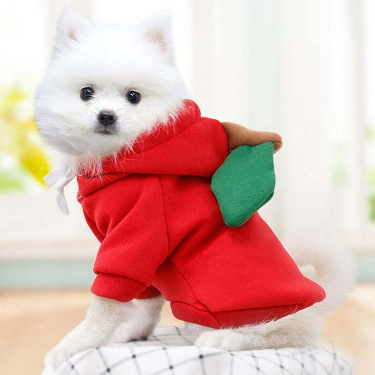 Fruit Dog Hoodie Clothes,Cute Dog Costume Warm Dog Sweater Cold