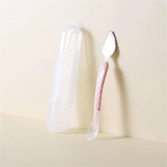Fruit Double Headed Scraper Spoon Baby Food 304 Stainless Steel Soft