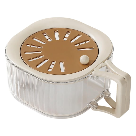 Fruit Drain Basket Refrigerator Organizer Adjustable Vent Fresh Keeping PP for Kitchen Living Room