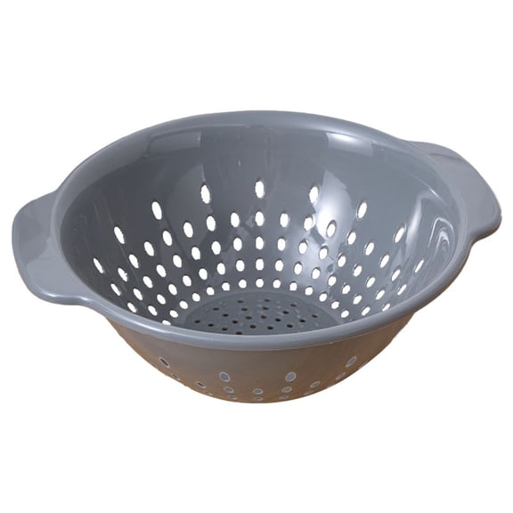 Fruit Drain Basket,Vegetable Cleaning Basin,Plastic Colander,Home Deep Plastic Strainer,Space-Saving Kitchen Drainer,for Berry,Vegetables,Fruits, Noodles,Salads and More,10.98 inch(Grey)
