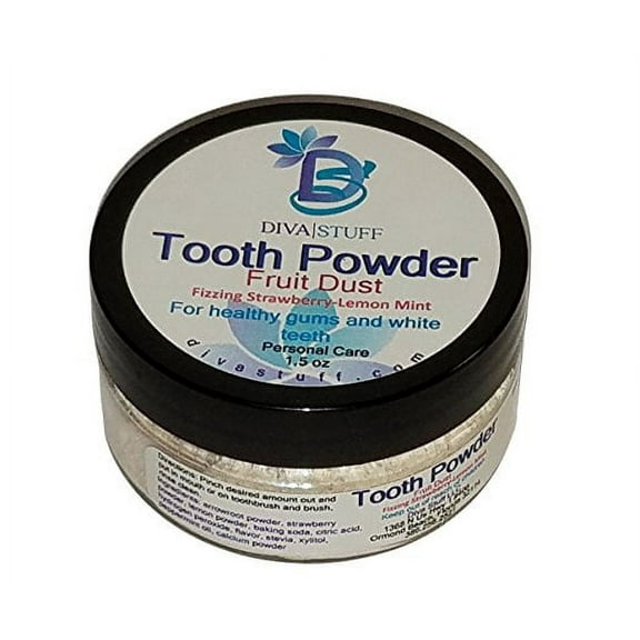 Fruit Dust Tooth Powder for Whiter and Healthier Teeth with Strawberry Powder, by Diva Stuff