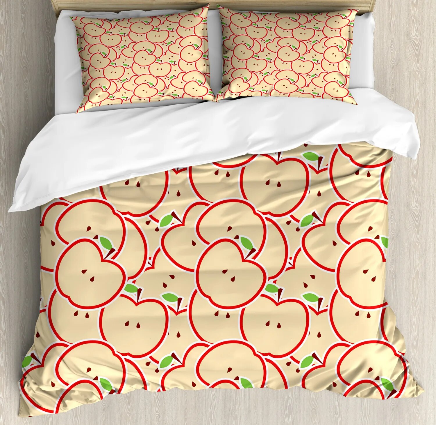 Fruit Duvet Cover King//Full Size Summer Strawberry Fruits Quilt