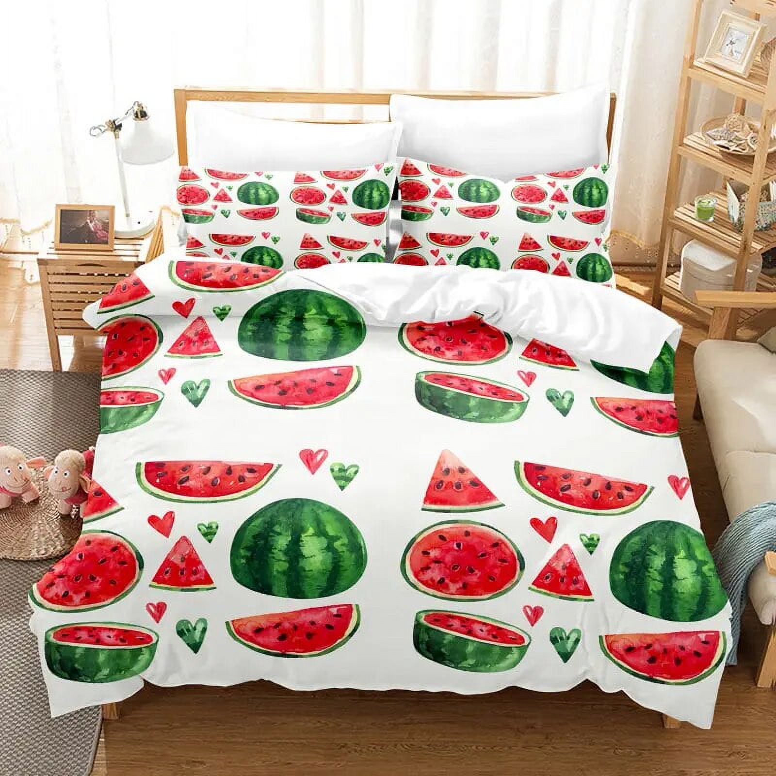 Fruit Duvet Cover Set 3D Print Fresh Lemon Orange Strawberry Cherry