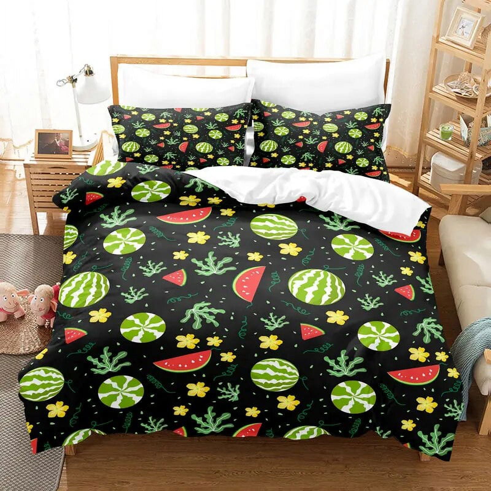 Fruit Duvet Cover Set 3D Print Fresh Lemon Orange Strawberry Cherry