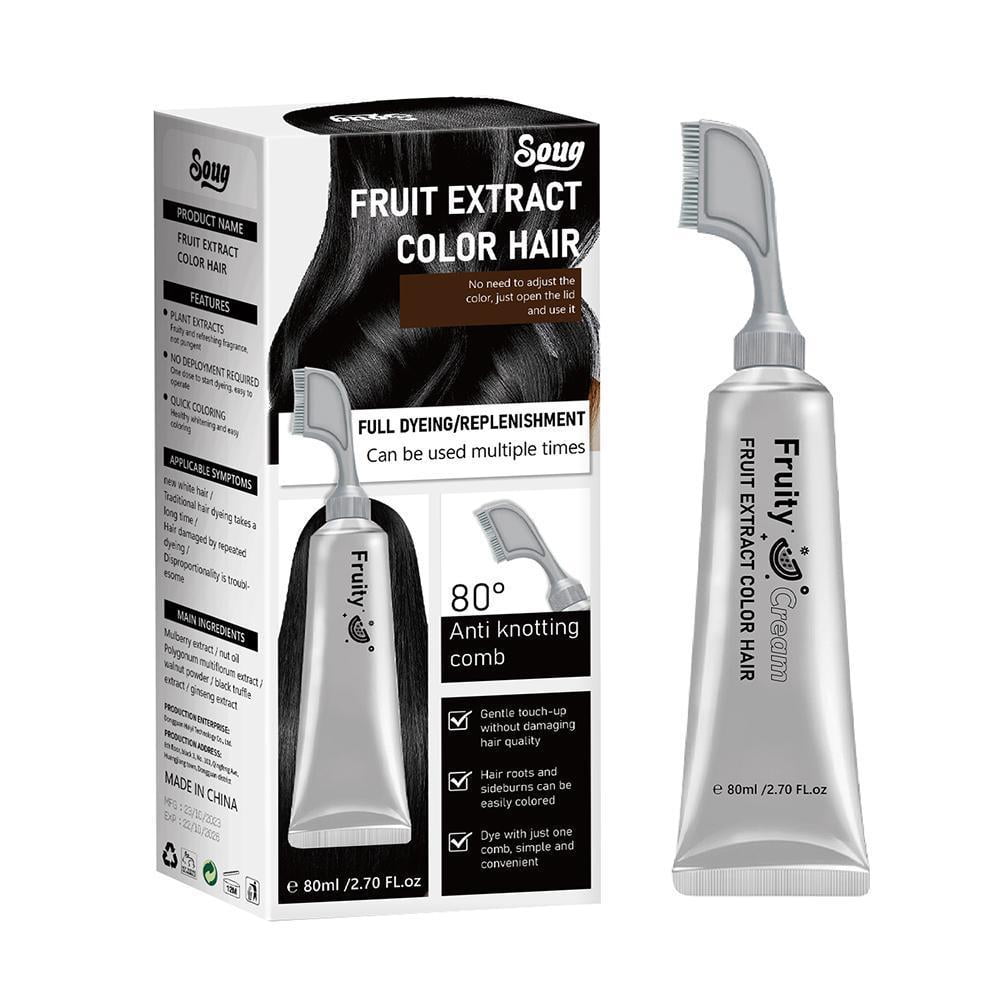 Fruit Dyeing Cream with Comb Fruit Hair Dye Plant extract hair dye E1X3 ...