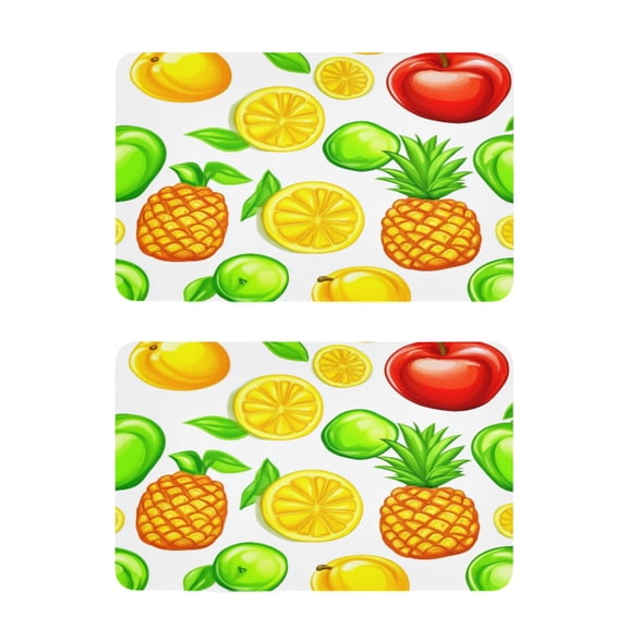 Fruit Element Pattern 2 Pack 4x2.5 Inch Magnetic Stickers Thick and Strong for Fridge Dishwasher Teaching
