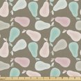 thumbnail image 1 of Fruit Fabric by the Yard Upholstery, Soft Toned Pears Summer Juicy Yummy Delicious Food Organic Pastel Healthy, Decorative Fabric for DIY and Home Accents, Pale Blue Rose Cocoa by Ambesonne, 1 of 5