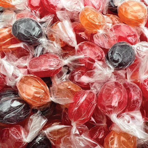 Fruit Filled Hard Candy, Valentines Candy, Assorted Flavors Bon Bons - Bulk Pack 3 Pounds - Orange, Strawberry, Grape (About 260 Count)