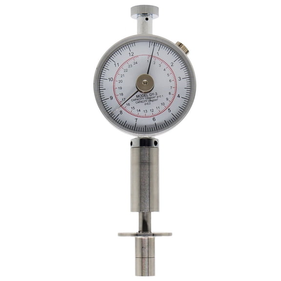 Fruit Firmness Penetrometer GY-3, Hardness Tester with Peak Memory for Apples Pears Watermelons Bananas, Dual Scale kg/cm & Pa, Portable Metal Tool for Maturity Determination