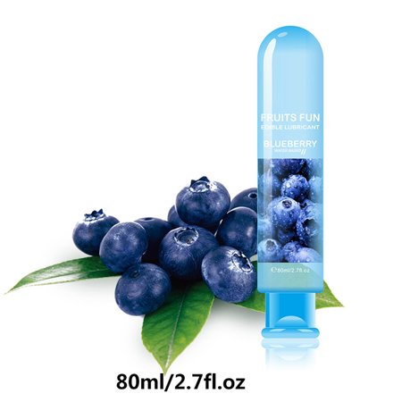 Edible Fruit Flavor Adult Lubricant Gel Lube Edible Oral Sex Sexual Massage Oil - Blueberry