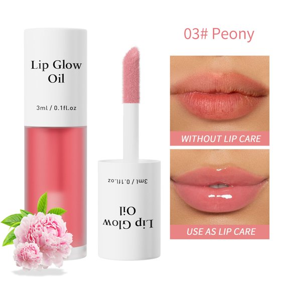Fruit Flavored Lip Gloss Oil, Moisturizing Lip Oil, Long Lasting Color Display Lip Gloss, Nourishing Repairing Transparent Hydrating Lip Treatment