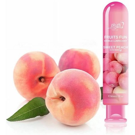 Fruit Flavored Lubricant Personal Lubricants Water Based Sex Lube For Women Men Couples 2.7OZ/80ml (Peach)