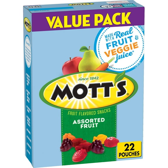 Fruit Flavored Snacks  Assorted Fruit  Pouches (Pack of 20)