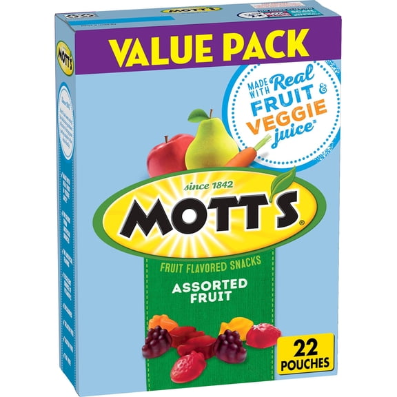Fruit Flavored Snacks Assorted Fruit Pouches (Pack of 24)