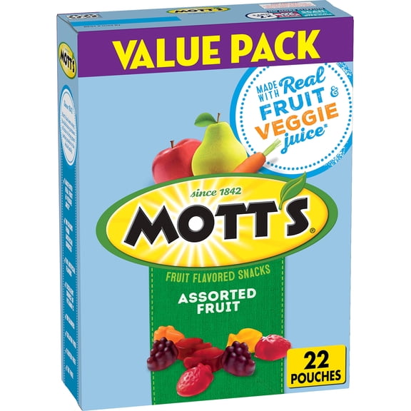 Fruit Flavored Snacks Assorted Fruit Pouches (Pack of 3)