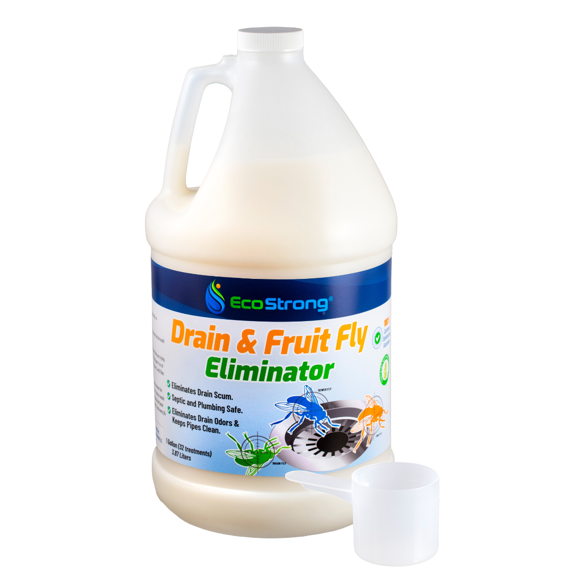 Drain Fly Killer, Natural Fruit Fly Treatment, Eliminates Odor and