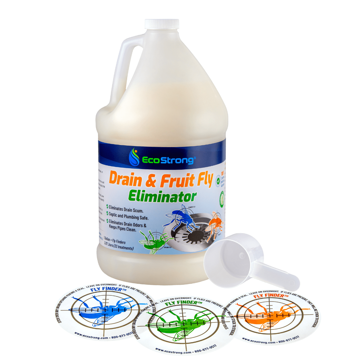 Fruit Fly & Drain Fly Killer - Simple Commercial Drain Gel Treatment – Eliminates Gross Fruit Flies, Drain Flies, Sewer Flies & Gnat