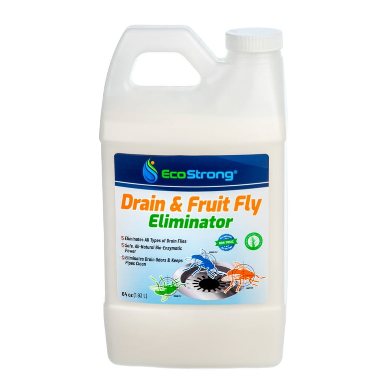 Fruit Fly Drain Treatment Gel, Eliminate Gnats, Drain Flies, Sewer Flies  and More With EcoStrong - 64 oz 