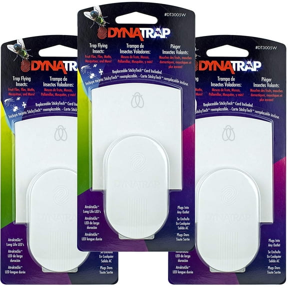 Fruit Fly, Gnat, Moth and Fly Discreet Outlet Trap - 3 PACK