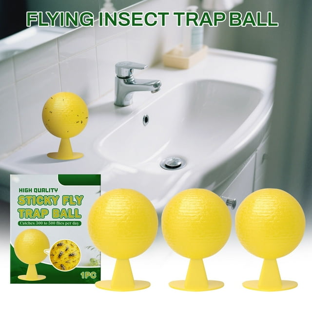 Fruit Fly Trap Ball Multi-Purpose Sticky Citrus-Shaped Flying Insect