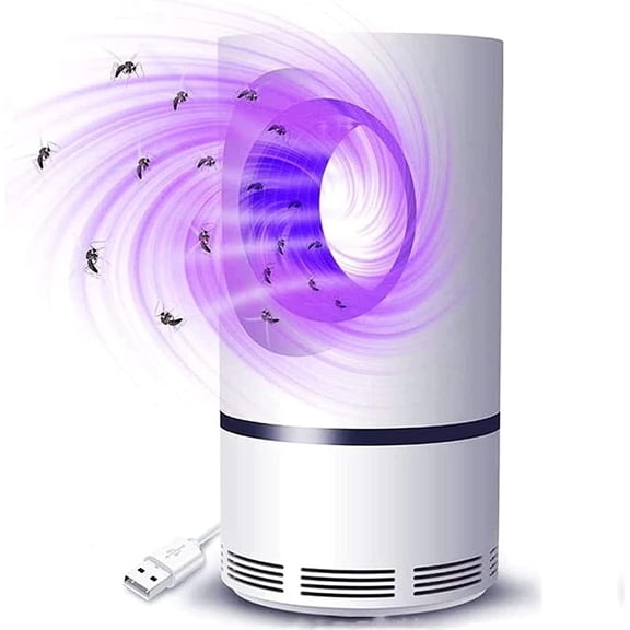 Fruit Fly Trap Flying Insect Traps Fan Powered Indoor Bug Catcher for Mosquitoes Gnats Fruit Flies Mosquito Killer Effective Blue Light,Bug Zapper Indoor,USB Mosquito Zapper Indoor.White