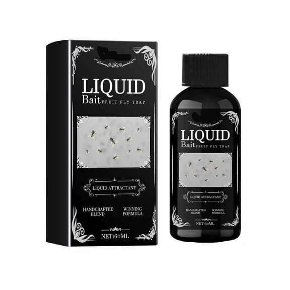 Fruit Fly Trap Refill Liquid 60ml Natural Formula Fruit Fly Attractant for Indoor Use Compatible with Most Fruit Fly Traps