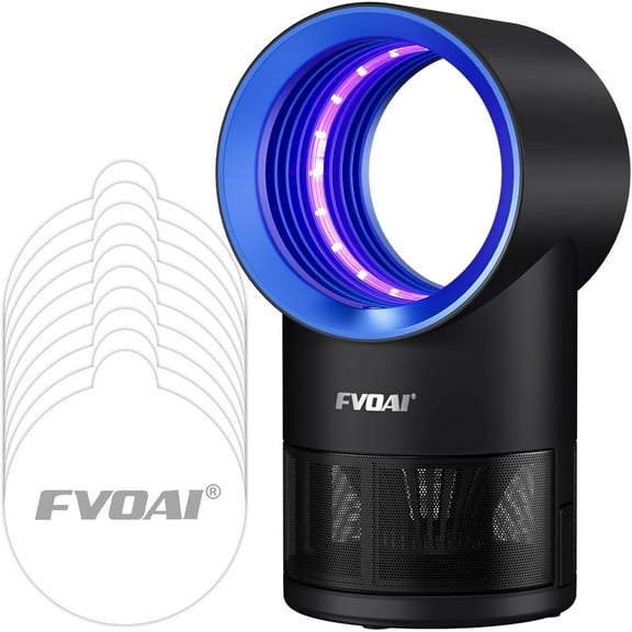 Fruit Fly Trap for Indoors, Fly Traps for HomeGnat Traps House Indoor, Indoor Insect Trap with Time Setting, 10 Sticky Glue Boards (Blue)