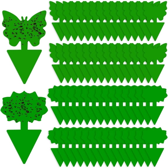 Fruit Fly Traps, 60 Pack Green Stick Traps, Fungus Gnat Traps, Plant Fly Stickers for Indoor and Outdoor Use Protect The Plant