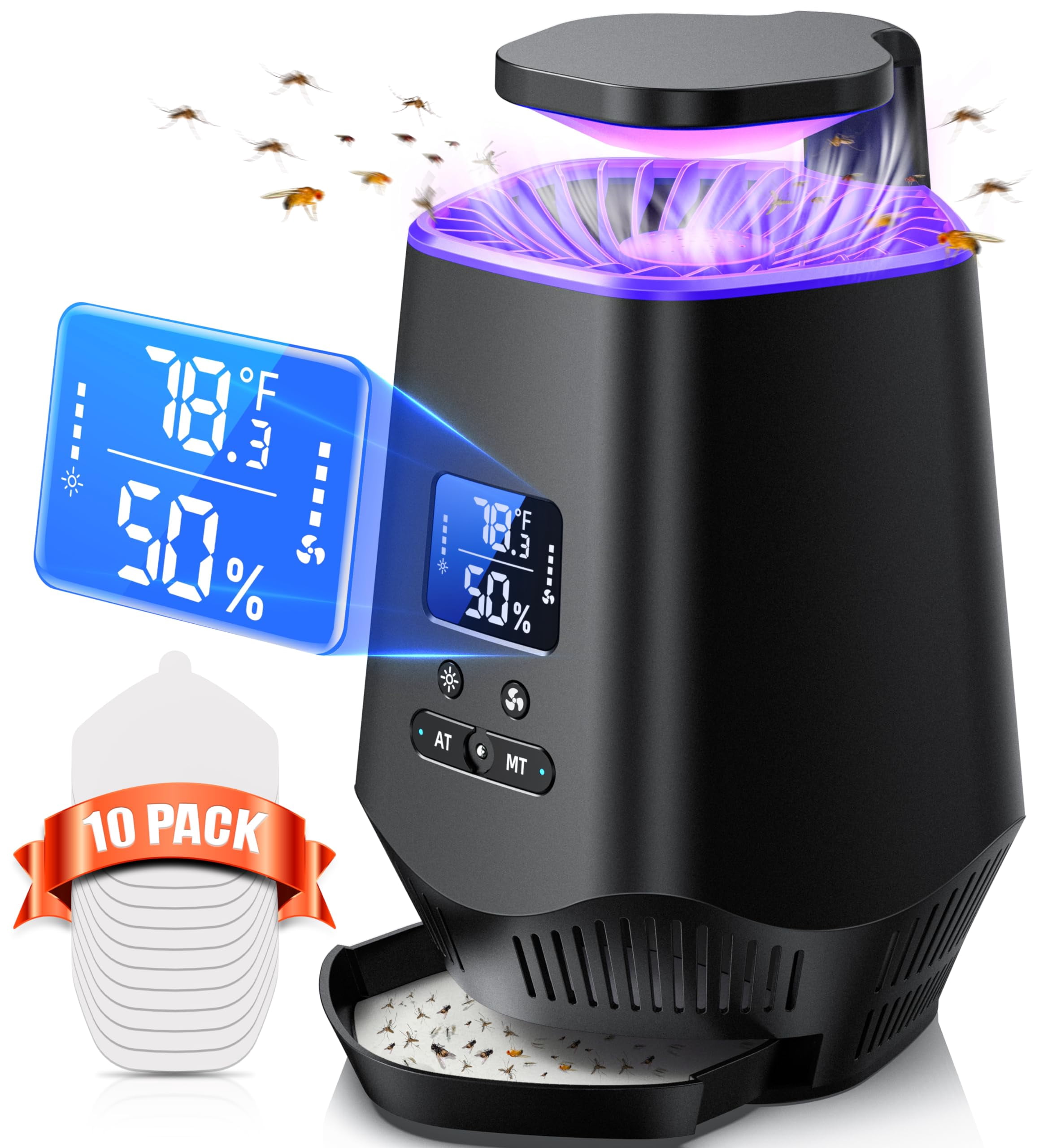 Humidity Fly Small Fruit Fly Traps For Indoors Smart Indoor Zapper Gnat House With ...
