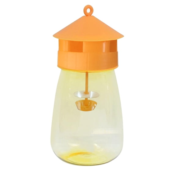 Fruit Fly Traps, Indoor Gnat Trap for Home Kitchen & Houseplants, Reusable Non鈥慣oxic Flying Insect Catcher with Pagoda Lid, Transparent Yellow PVC Insect Trap