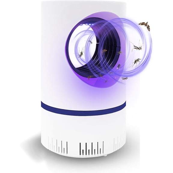 Fruit Fly Traps for Indoors & Outdoor, White Mosquito Trap Indoor UV Light Lures Fruit Flies/Gnats,Plug in Fly Trap with Suction, Bedroom, Kitchen, Office & Patio, Low Noise