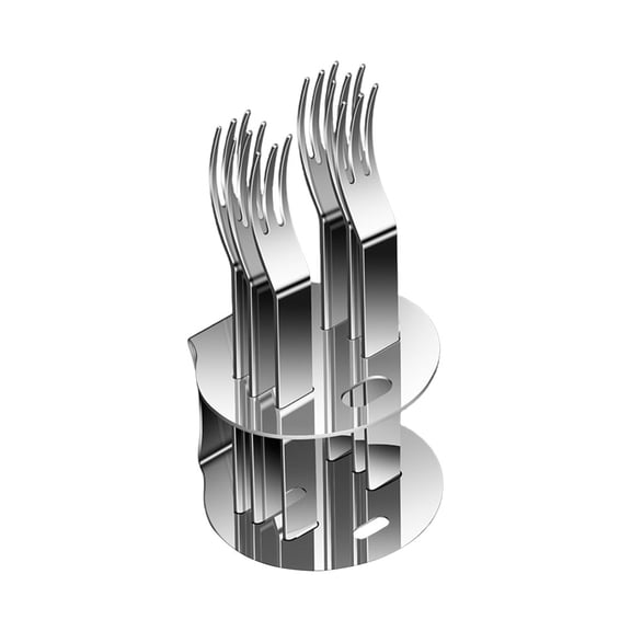 MEIBUTYUP Dessert Forks Set of 4 304 Stainless Steel Reusable Comfortable Grip Flatware for Dining