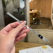 Fruit Fork Stainless Steel Long Handle Tasting Fork for Appetizers Cake Salad Dessert, Elegant Reusable Polished Small Forks for Home and Party Use Style B#320