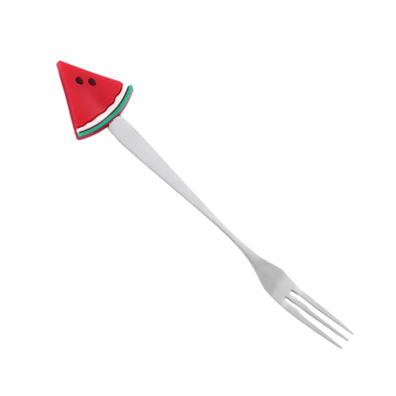 Fruit Fork Watermelon Shaped Stainless Steel Single Pack for Summer Dessert and Party Use
