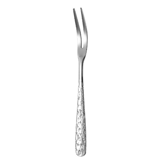 Fruit Forks 10-Piece Set Highly Polished Two-Pronged Stainless Steel Dessert Tasting Picks for Appetizers Cakes Parties, Durable Reusable Tableware Style A#281