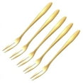 thumbnail image 1 of Fruit Forks Appetizer Dessert Forks Salad Forks Beautiful Colorful Stainless-Steel Forks For Cake In Party Snail Fork Restaurant ,5 Inch ,5 Packs, 1 of 6