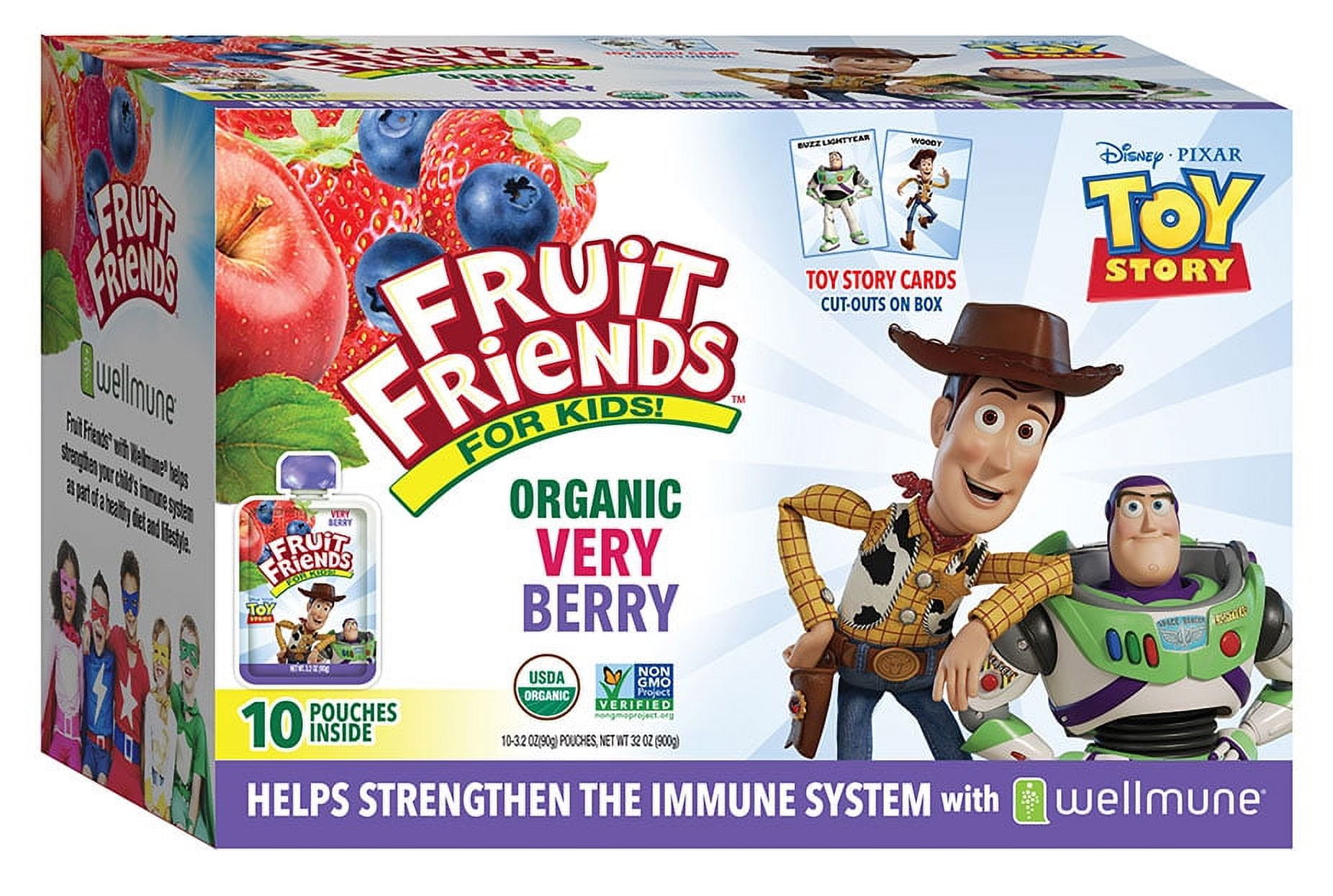 Fruit Friends Disney Toy Story Organic Very Berry Applesauce, 3.2