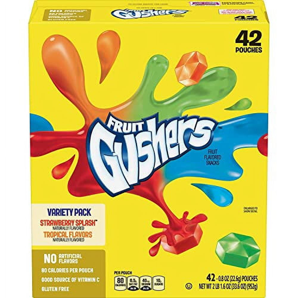 Fruit Fruit Fruit Gushers Variety Pack, Strawberry Splash & Tropical (42 ct.) A1