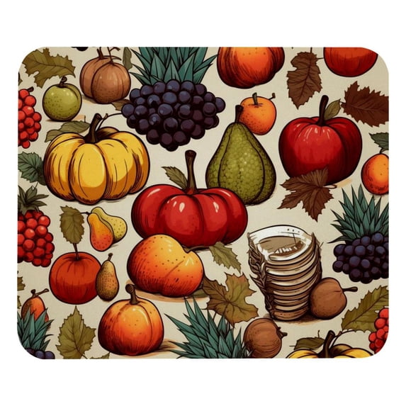 Fruit Gaming Mousepad Mouse Mat Desk Mat - Square, 8.3x9.8 Inch, Non-Slip Rubber Bottom, Printed, Suitable for Office and Gaming