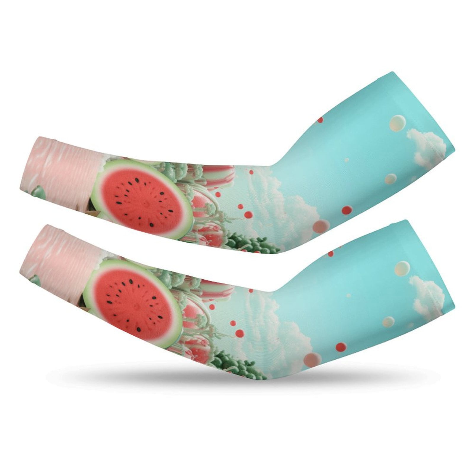 Gardening Sun Protection Sleeves - Cooling Ice Silk Arm Sleeves With Thumb Hole For Women & Men (Tie-Dye Print)