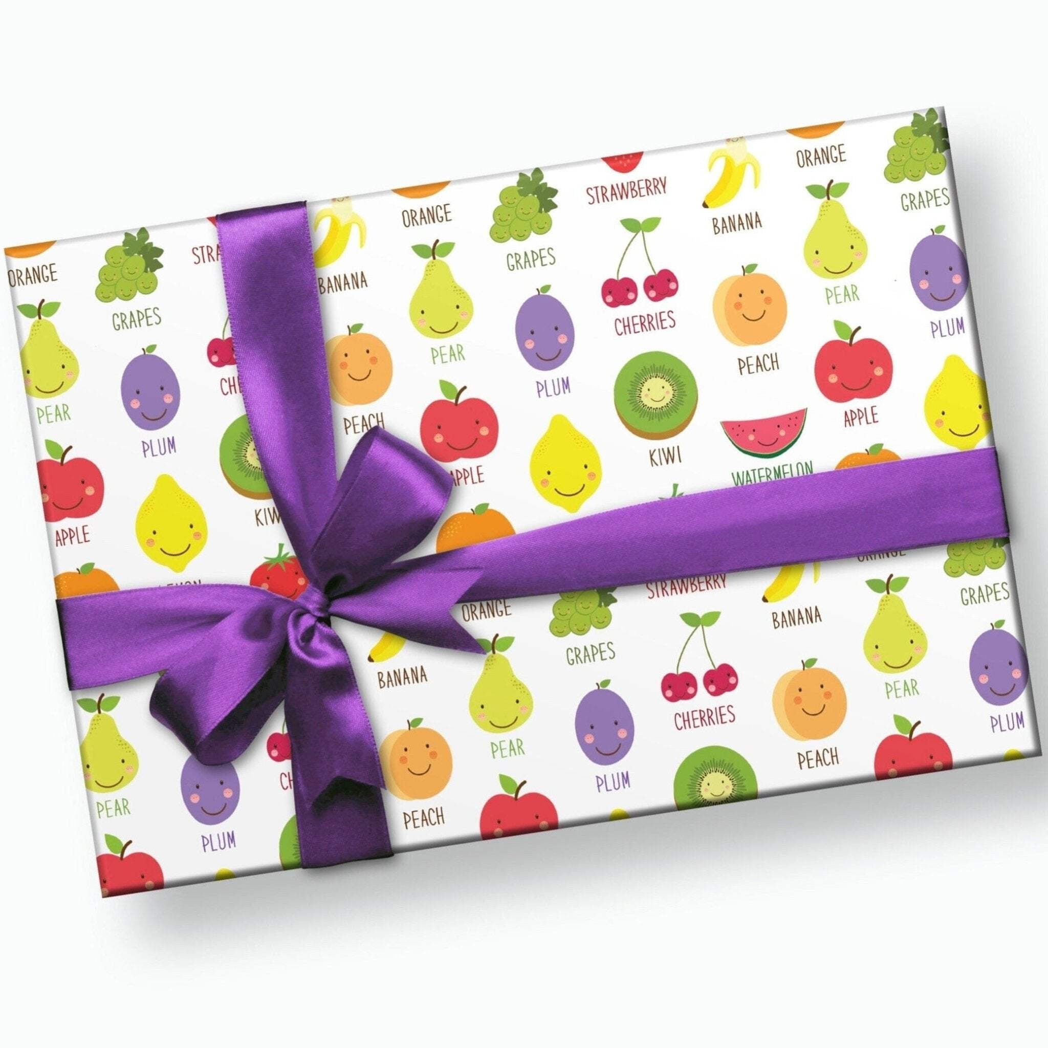 Carta da regalo per bambini, motivo anguria, design fruttato, carta da regalo rossa per compleanno a tema estivo, Aloha Luau Pool Beach Party, vacanze, feste a tema tropicale Hawaii, 6 fogli piegati