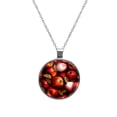 thumbnail image 1 of Fruit Glass Circular Pendant Necklace - Dazzling Jewelry for Women, 1 of 5
